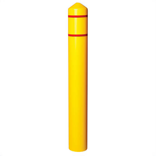 Justrite® 1737YRS Yellow/Red Stripe, 8 in Post