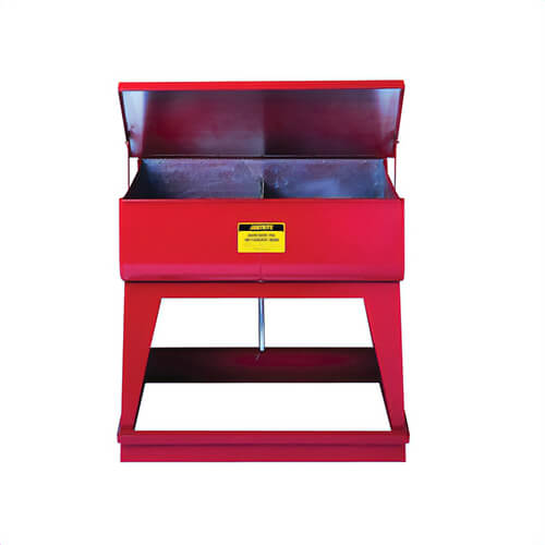 Justrite® 27140 Twin Rinse Tank, 8 gal Capacity, 8-3/4 in H, Galvanized Steel, Red