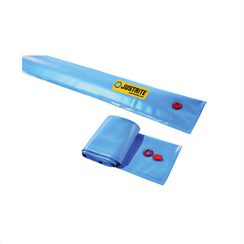 Justrite® 28454 Water Filled Boom Diverter, 25 ft L x 9 in W, PVC Film, Blue