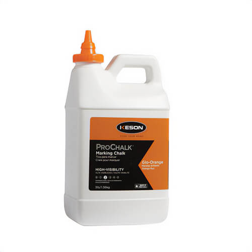 Keson® 105GO ProChalk® High Visibility Marking Chalk Refill, Glo-Orange, 5 lb, Jug