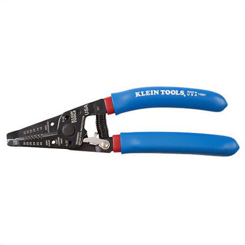 Klein® 11057 Klein-Kurve® Wire Stripper, 30 to 20 AWG, 32 to 22 AWG Solid/Stranded Cable, 7-1/8 in OAL, 32 to 6 AWG Shearing