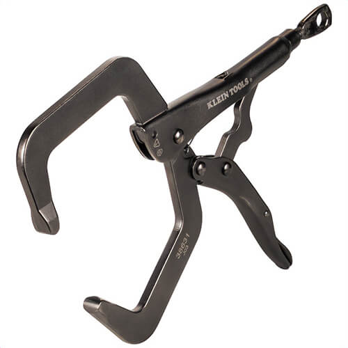 Klein® 38631 C-Clamp Locking Pliers With Standard Jaws, Molded Grip Finish, Steel, Black, 4.56 in Handle, 3.2 in Jaw Capacity, 9 in