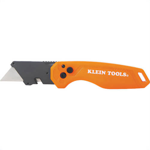 Klein® 44302 Folding Utility Knife, Plastic, Orange, 1 in Blade Length