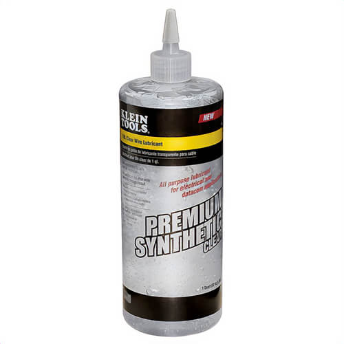 Klein® 51028 Synthetic Lubricant, Premium, Squeeze Bottle Container, 1 qt Container, 2.3 lb Net Weight, Gel Form, Clear, Odorless