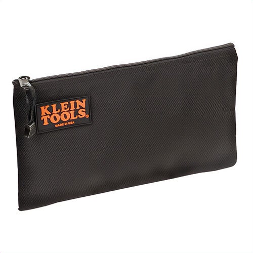 Klein® 5139B Cordura® Zipper Bag, 12-1/2 in L x 4-1/4 in W x 7 in H Outside, Cordura® Ballistic Nylon, Black, 1 Compartment