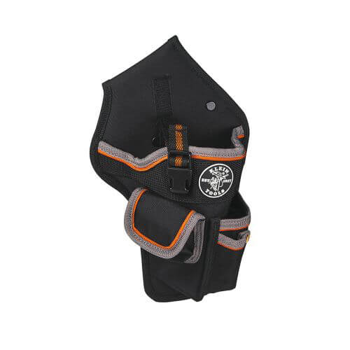 Klein® Tradesman Pro™ 5183 Tool Bag/Drill Pouch, 1680D Ballistic Weave, Black/Orange