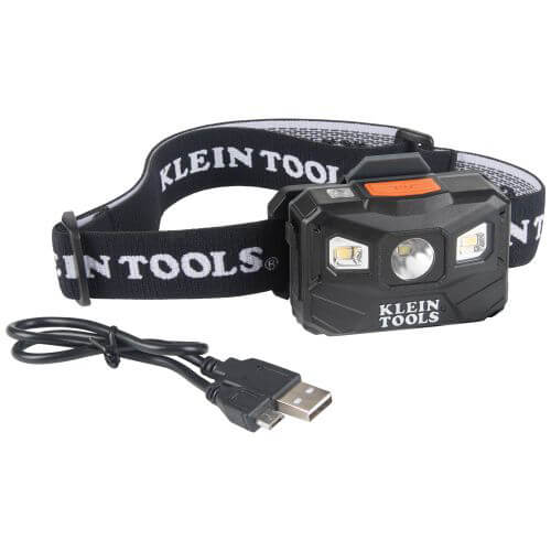 Klein® 56048 Rechargeable Headlamp, LED Bulb, ABS Housing, 400 Lumens Lumens