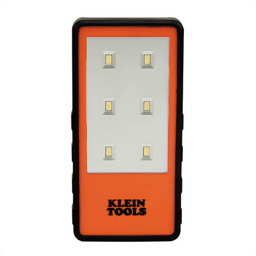 Klein® 56221 Clip Light, Magnetized, LED Bulb, 150 Lumens, 6 hr Average Life, AAA Battery, 3 Batteries, Rubber Housing