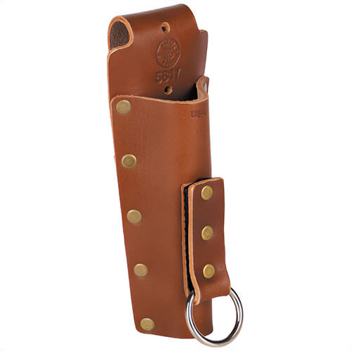 Klein® 5817 Bull Pin Holder with Tether Ring, Multi-Functional, Full Grain Leather, Brass Rivets, 4 ft Tether Length