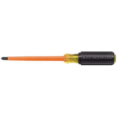 Klein® 603-4-INS Cushion-Grip™ #2 Phillips Insulated Screwdriver, 4 in Round Shank