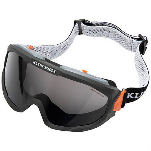 Klein® 60480 Safety Goggles, Anti-Fog, Gray Lens With UV Protection