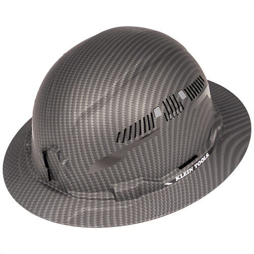 Klein® 60626 Hard Hat, Premium Karbn™ Pattern, Vented Full Brim, Class C