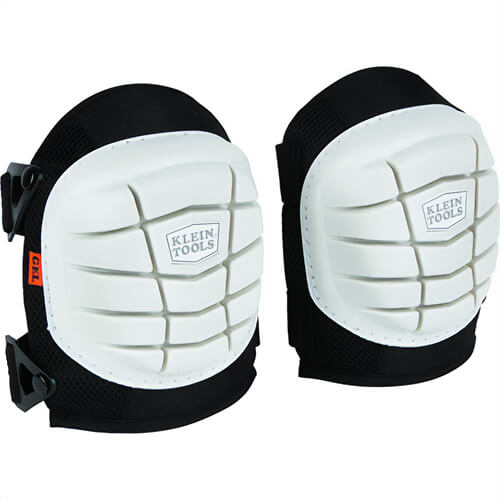 Klein® 60849 Non-Marring Lightweight Gel Knee Pad, Black/White