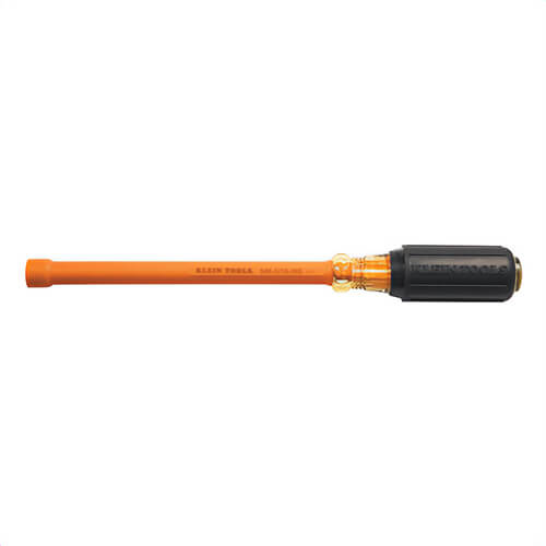 Klein® 646516INS Insulated Nut Driver with 6 in Shank, Non-Magnetic, Steel, SAE, 5/16 in