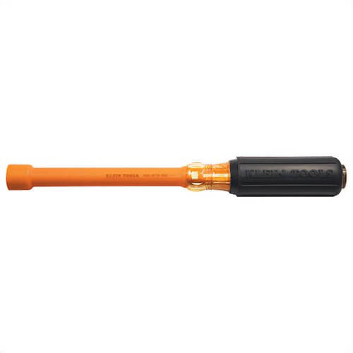 Klein® 646916INS Insulated Nut Driver, Non-Magnetic, Steel, SAE, 9/16 in, 6 in Shaft