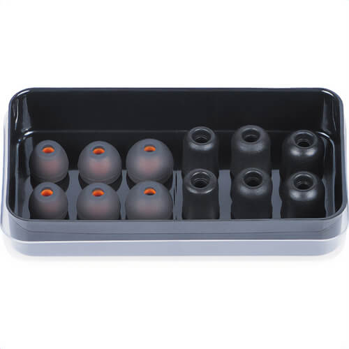 Klein® 69474 Replacement Reusable Earbud Tips for AESEB2, Memory-Foam, Silicone, Black