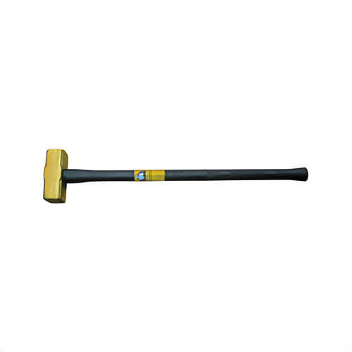 Klein® 7HBRFRH10 Sledge Hammer, 36 in OAL, 10 lb Brass Head, Fiberglass Handle, 10 lb Head