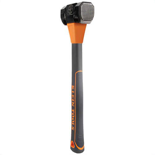 Klein® 80936MF Lineman's Milled-Face Hammer, Steel, Polypropylene and TPR, 12.46 in Handle, 3.854 in Head, 1.375 in x 1.5 in Face