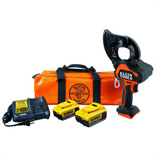 Klein® BAT20GD14H BAT Gear-Driven Cable Cutters, 0.5 in Guy Strand Cutting, 20 V, 4 Ah Battery Lithium-ion Battery