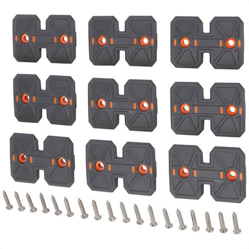 Klein® BCRP05 Hard Tool Module Flaps, for use with Bucket Work Center Modules, Rail System, Impact Modified Nylon, TPU, 9 pk