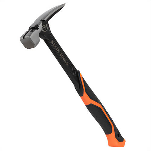 Klein® H80918S Smooth Face Steel Claw Hammer, Straight, Steel, 1.6 in Face dia, 15 in Handle Length, 18 oz
