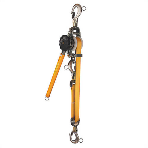 Klein® KN1500PEXH Web Strap Ratchet Hoist, 1500 lb Single Line/3000 lb Double Line Load, 20 to 138 in, 26 to 79 in Pulling