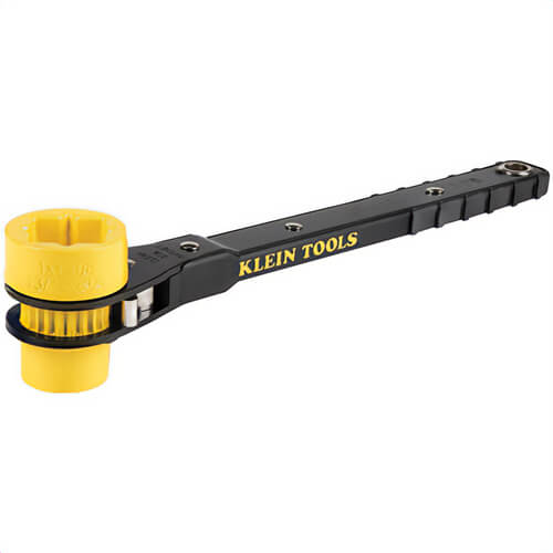Klein® KT151T Box End Wrench, Double Lineman's, Imperial, Ratcheting/Square Wrench, 4 points
