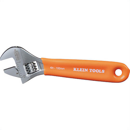 Klein® O5064 Extra-Capacity Adjustable Wrench, 6140 Forged Steel, 4 in