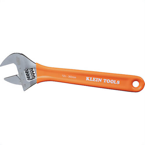 Klein® O50712 Extra-Capacity Adjustable Wrench, 6140 Forged Steel, 12 in