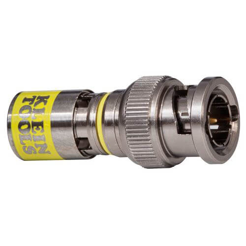 Klein® VDV813-607 Universal Coaxial Compression Connector, BNC Connection, RG6/R6Q Multi-Shield and Plenum Cable