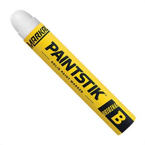Markal® 080220 B Paintstik® Solid Paint Crayon, 11/16 in Round Tip, White