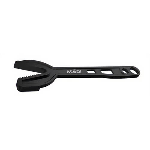 MADI GW-1 Goat Wrench Plus, V-Shape Open-End, Forged Steel, Black Teflon Coating, 12 in Length
