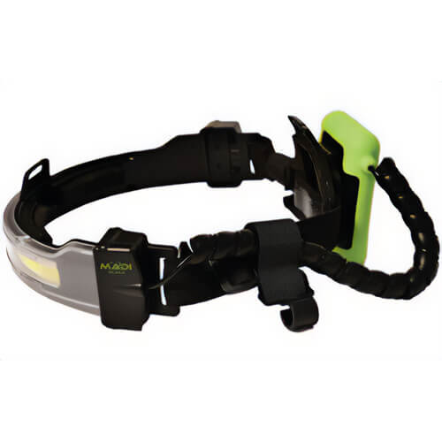 MADI HL4AA LED Head Light with Storage Bag, for use with All Shields, Waterproof, P65 and Lightweight, 450 lumens