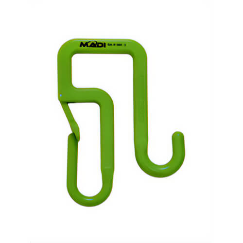 MADI SBH-2 Safety Bucket Hook, Compatible with Rubber Blankets, Interior Hook, Hi-Viz Polymer, 2 in Standard Capacity, H-Viz Green