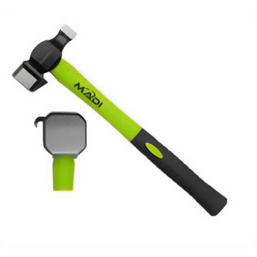 MADI SLH-1 Smooth Lineman Hammer, Integrated Staple Puller, Fiberglass Non-Conductive Handle, 32 oz Milled Face