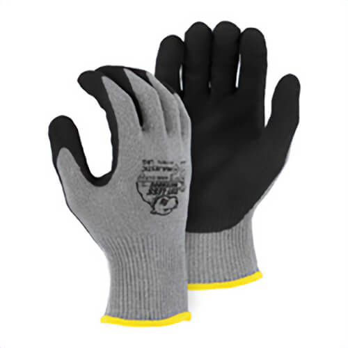 Majestic Glove 35-7675/L Cut-Less Watchdog Cut-Resistant Gloves, L, Sandy Nitrile Coating, KorPlex®, Knit Wrist Cuff