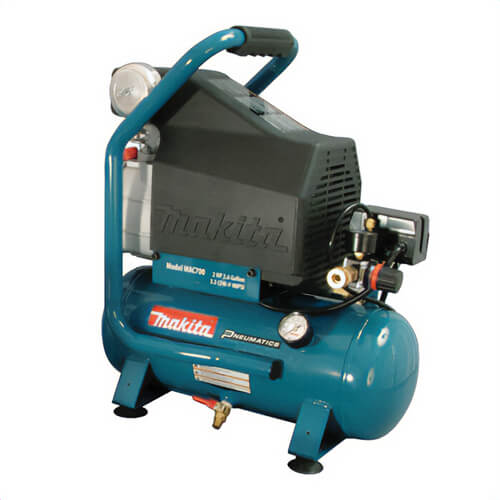 Makita® MAC700 Air Compressor, 3.3 CFM Flow Rate, 2 hp, 130 psi Pressure, 2.6 gal