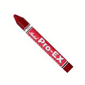 Markal® 080382 Pro-Ex® Clay Based Lumber Crayon, 1/2 in Hex Tip, Red
