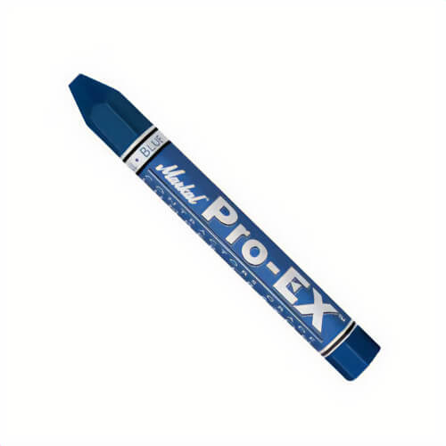 Markal® 080385 Pro-Ex® Clay Based Lumber Crayon, 1/2 in Hex Tip, Blue