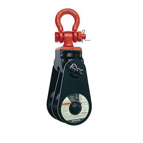 McKissick® 105102 409 Light Champion Snatch Block with Shackle, 5/8 to 3/4 in, 12 ton Load, 6 in OD