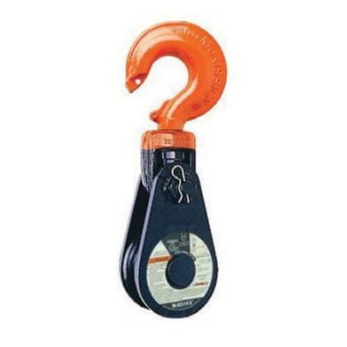 McKissick® 120096 430 Super Champion Snatch Block with Hook, 1 to 1-1/8 in, 20 ton Load, 10 in OD