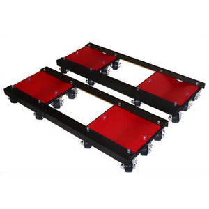 Merrick Machine M998051 Ginormous Tandem Dolly, Fits 12 Casters, Custom Tie Bar, 3/8 in Steel Plate, 8,000 lb Capacity