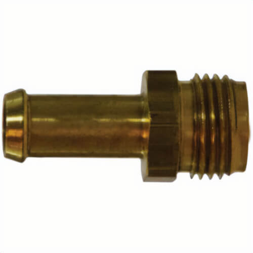 MMM 38832 Inverted Flare Connector, 5/16 x 3/8 in Nominal, Hose Barb x Male Inverted Flare End Style, Brass