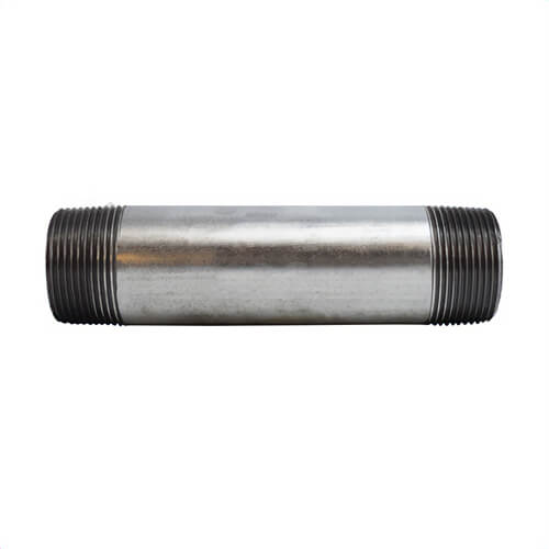 MMM 56129 Standard Pipe Nipple, Steel, 1-1/4 x 6 in Nominal, SCH 40/STD, NPT End Style, Galvanized, Import