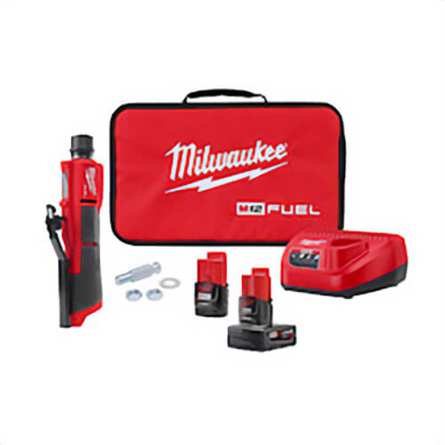 Milwaukee® 2409-22 M12 Fuel™ Cordless Low Speed Tire Buffer Kit, 10.1 in L x 2 in W x 2.4 in H, Reinforced Nylon, Black/Red