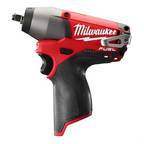 Milwaukee® M12™ Fuel™ 2454-20 Compact Cordless Impact Wrench, 3/8 in Straight Drive, 2650/3500 BPM, 117 ft-lb Torque, 12 VDC