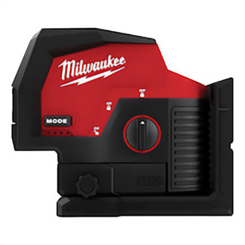 Milwaukee® 3622-21 M12™ Automatic Cordless Self Leveling Cross Line and Plumb Points Laser, 125 ft, +/- 1/8 in at 33 ft Accuracy