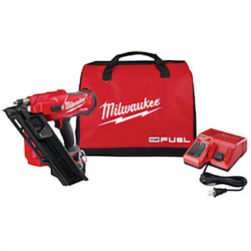 Milwaukee® 2745-21 M18 Fuel™ Brushless Cordless Framing Nailer Kit, 2 to 3-1/2 in Fastener, For Fastener Type: 30°, 51 lb Magazine
