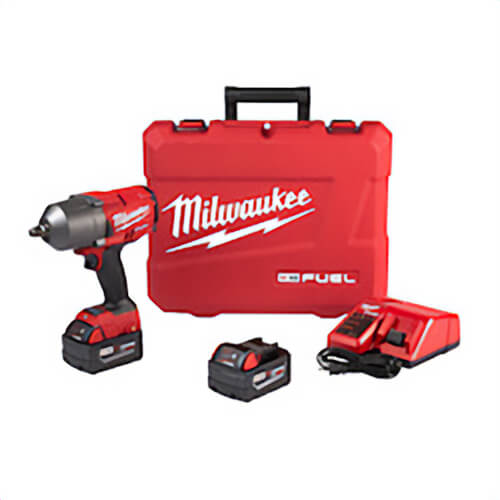 Milwaukee® M18 Fuel™ 2767-22 High Torque Cordless Impact Wrench with Friction Ring Kit, 1/2 in, 1000 ft-lb Torque, 18 VDC, 8.39 in OAL