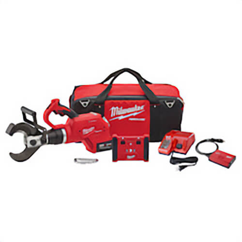 Milwaukee® M18™ 2776R-21 Cordless Cable Cutter Kit with Wireless Remote, Up to 1500 kcmil Cutting, 18 VDC, 5 Ah Lithium-Ion Battery